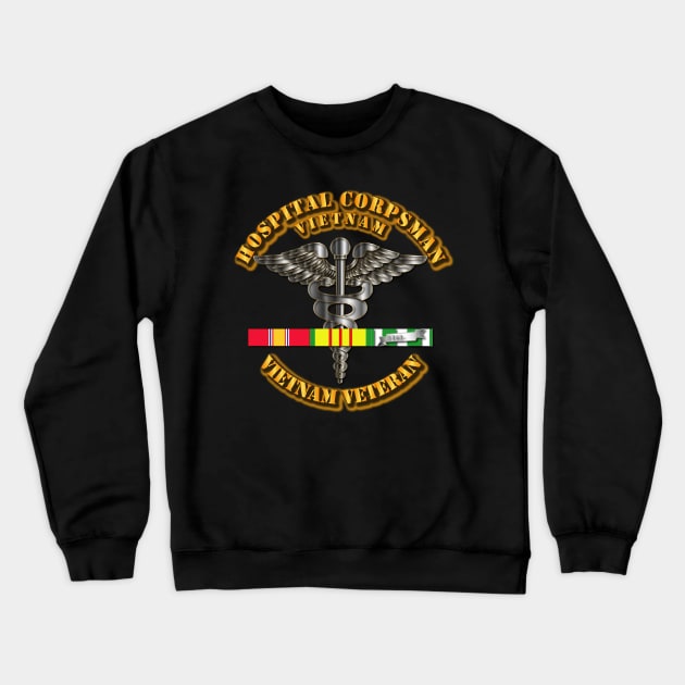 Hospital Corpsman w Vietnam SVC Ribbons Crewneck Sweatshirt by twix123844